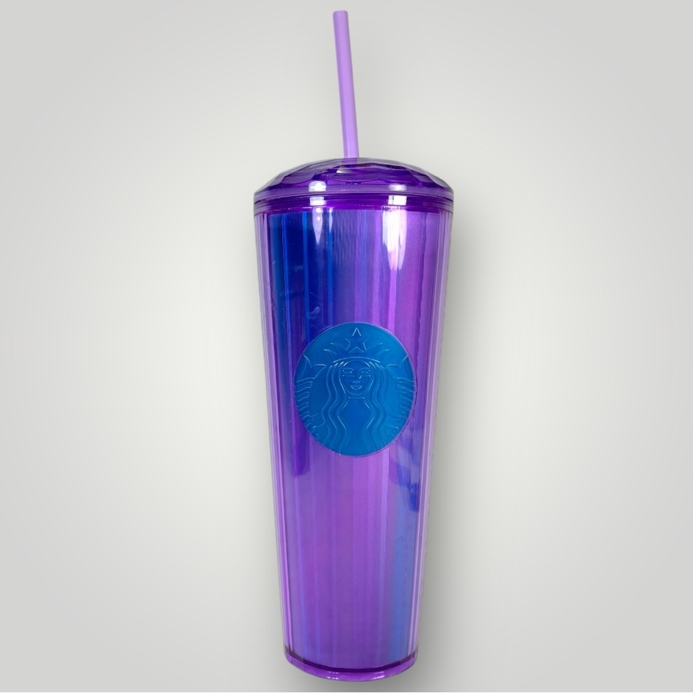 Summer 2022 Starbucks 24 oz Venti Cold Cup Dome Kaleidoscope Purple Tumbler